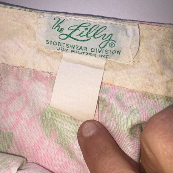 VINTAGE The Lilly Sportswear Division Lilly Pulitzer Trouser Pants Pink Green S - Picture 5 of 16